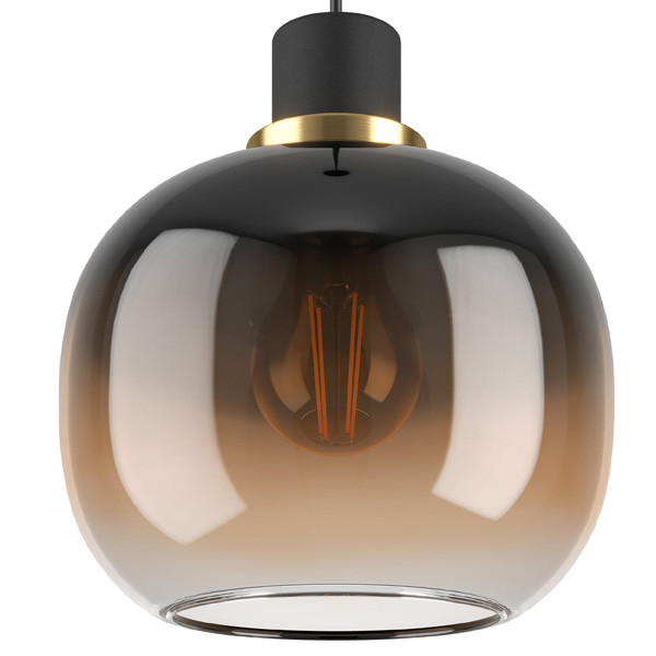 EGLO OILELLA ペンダントライト E26 25W Eglo Hanglamp E27 | Oilella | Zwart/Goud Eglo 123led.nl